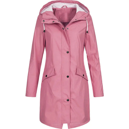 Women's Waterproof Windproof Hiking Rain Jacket Plus Size
