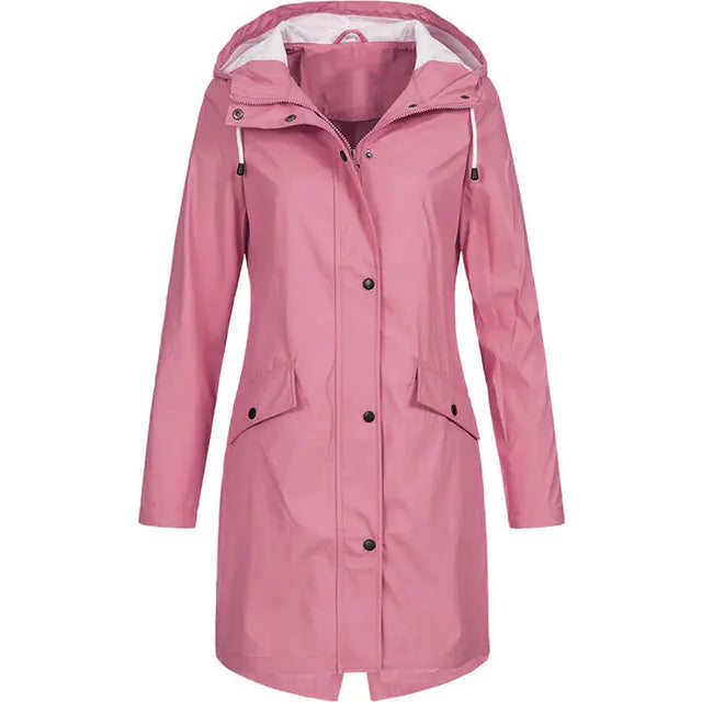 Women's Waterproof Windproof Hiking Rain Jacket Plus Size