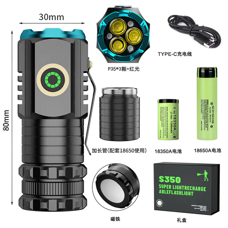 Rechargeable Mini LED Flashlight for Outdoor Use