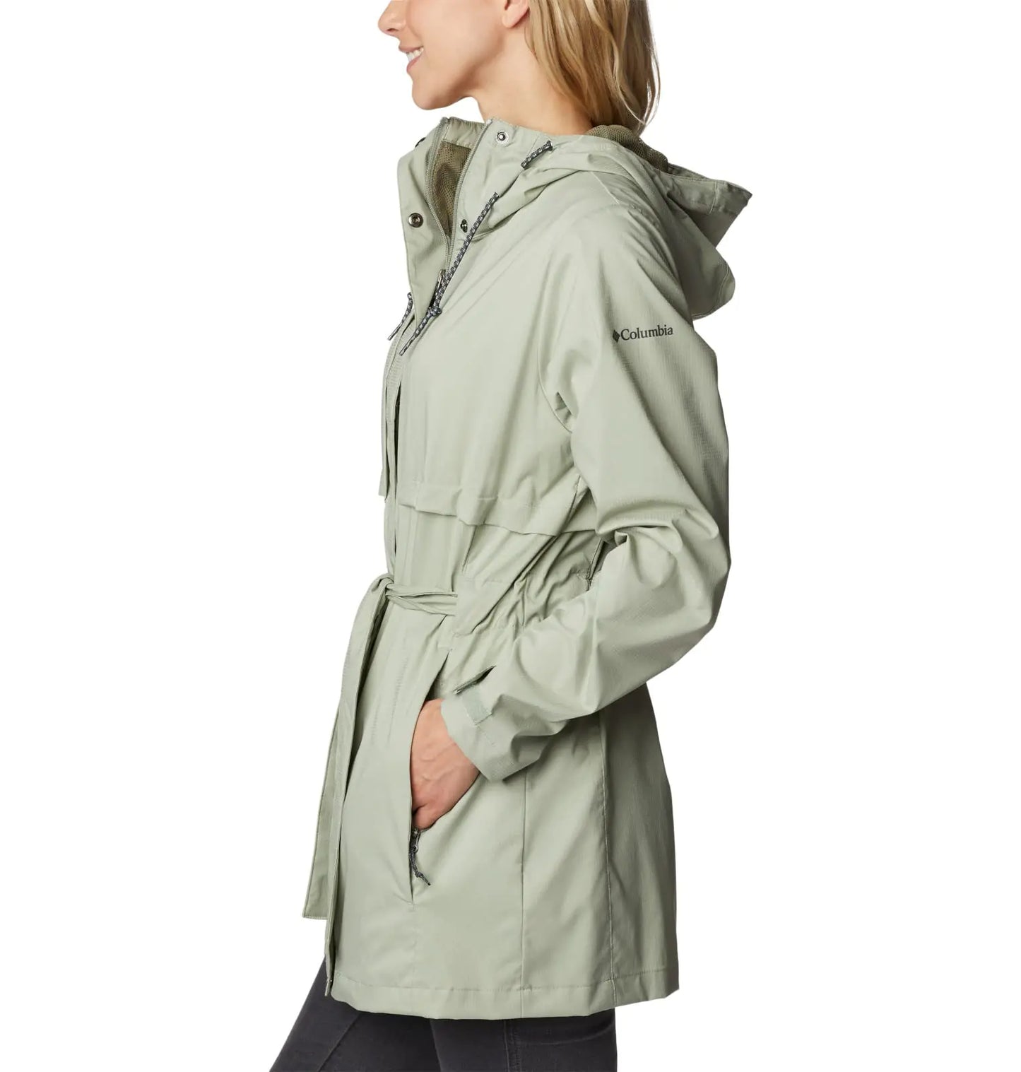 Columbia Womens Pardon My Trench Rain Jacket Safari 2X Plus
