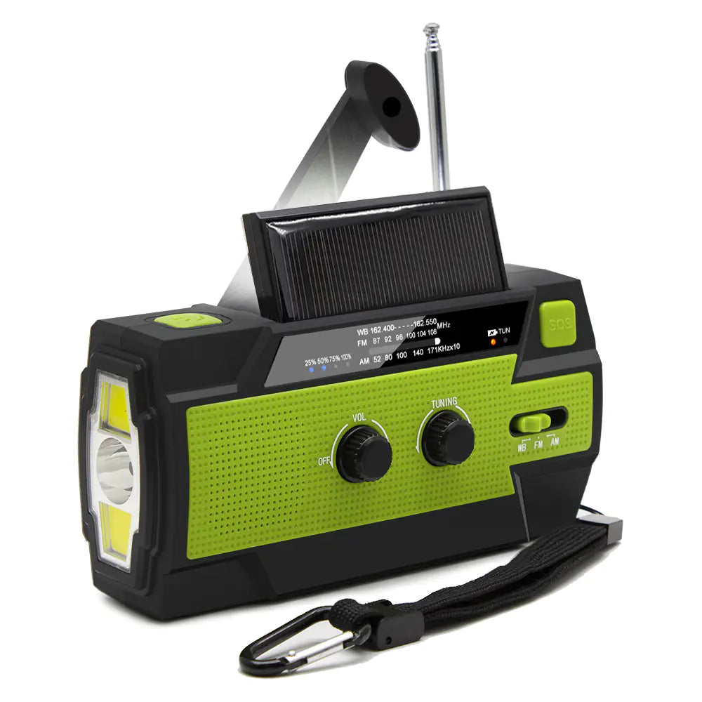 Emergency Crank Weather Radio with Flashlight & Charger