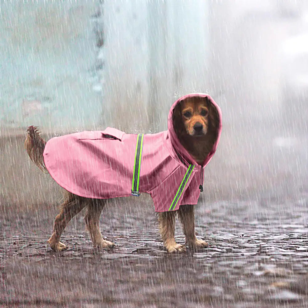 Reflective Dog Rain Jacket and Outerwear Coat