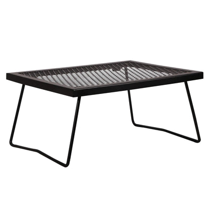 REDCAMP Folding Campfire Grill Heavy Duty Steel Grate Portable Camp Fire Cooking Racks for Over Fire Pit