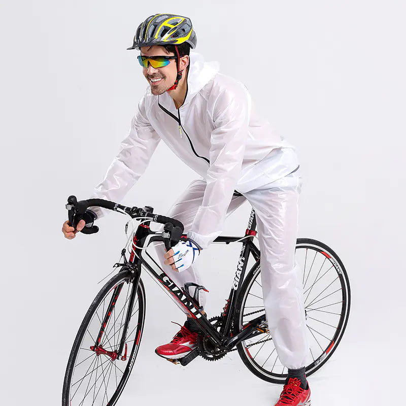 Outdoor Waterproof Rain Jacket and Pants Set for Cycling