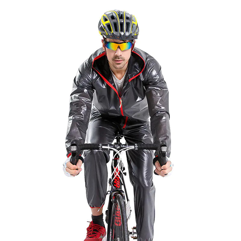 Outdoor Waterproof Rain Jacket and Pants Set for Cycling