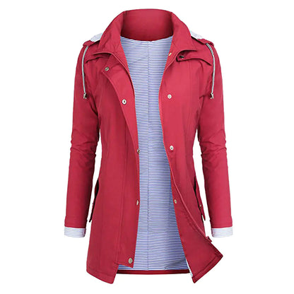Lightweight Waterproof Hooded Women's Rain Jacket