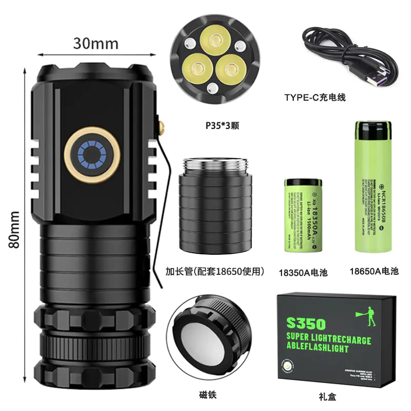 Rechargeable Mini LED Flashlight for Outdoor Use