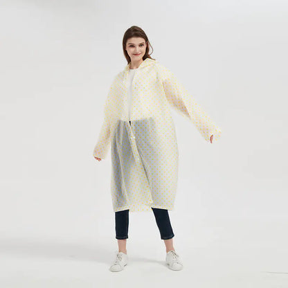 Women's Waterproof Transparent Polka Dot Rain Jacket