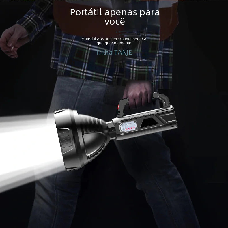 USB Rechargeable LED Spotlight Flashlight for Outdoor Use