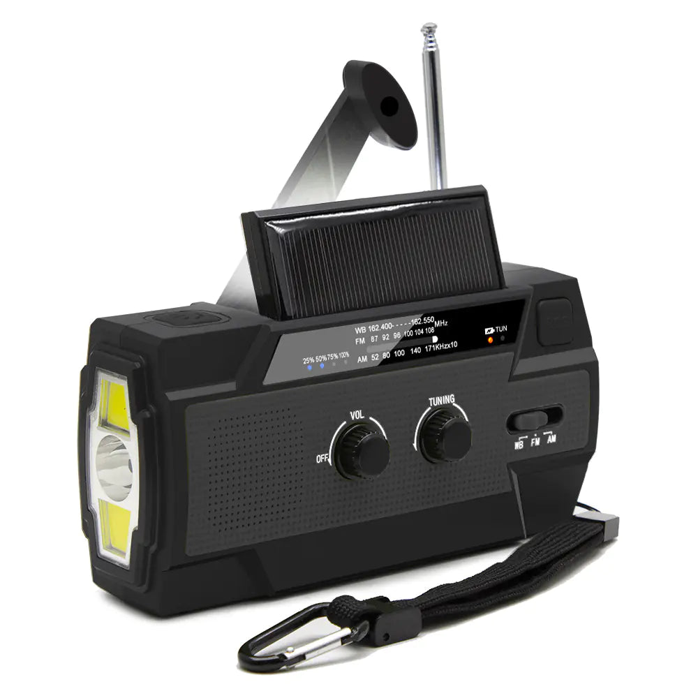 Emergency Crank Weather Radio with Flashlight & Charger