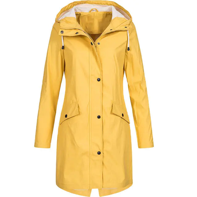 Women's Waterproof Windproof Hiking Rain Jacket Plus Size