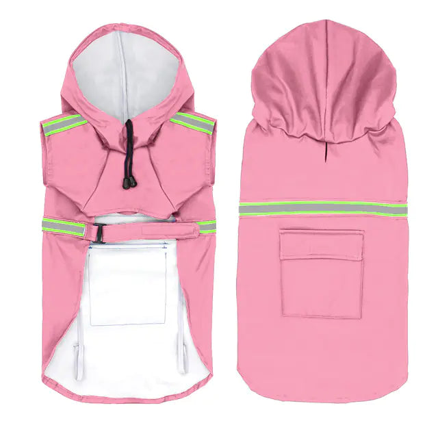 Reflective Dog Rain Jacket and Outerwear Coat
