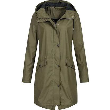 Women's Waterproof Windproof Hiking Rain Jacket Plus Size