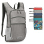 15L Hiking Backpack Foldable Ultralight Hiking Pack Small Travel Backpackfor Women Men (Gray)