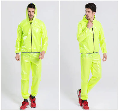 Outdoor Waterproof Rain Jacket and Pants Set for Cycling