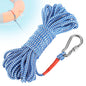 Water Floating Lifesaving Rope - Professional Throwing Rope Line Pool Life Preserver Ring Rope Durable Polypropylene Rope for Swimming Small Boating Kayak Inflatable Boat (Blue-White)