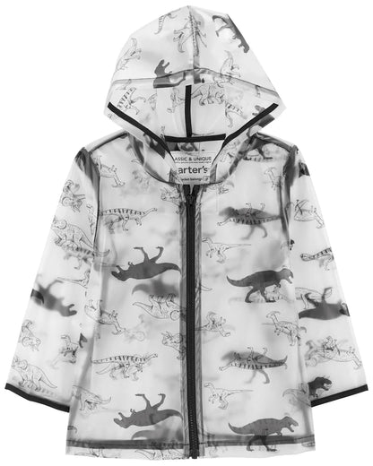 Carters Boys His Favorite Rainslicker Rain Jacket Clear Dino 3T