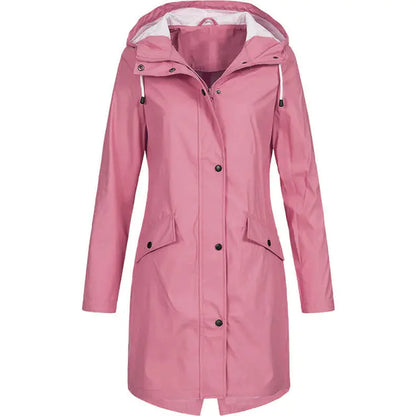 Women's Waterproof Windproof Hiking Rain Jacket Plus Size
