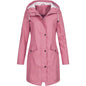 Women's Waterproof Windproof Hiking Rain Jacket Plus Size