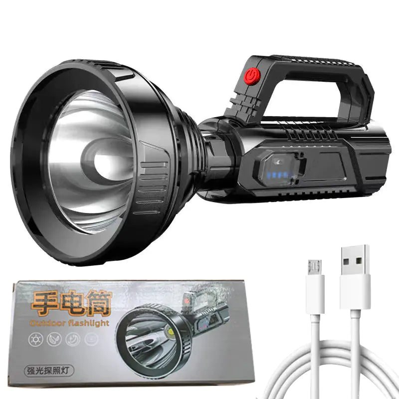 USB Rechargeable LED Spotlight Flashlight for Outdoor Use