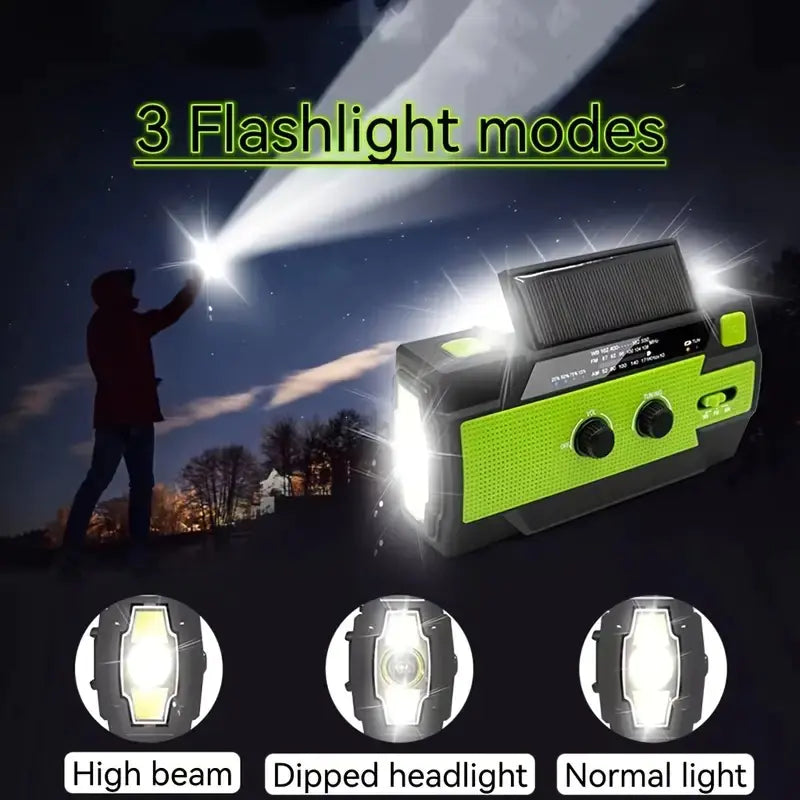 Emergency Crank Weather Radio with Flashlight & Charger