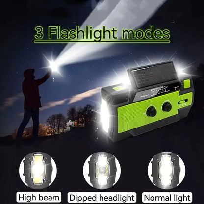 Emergency Crank Weather Radio with Flashlight & Charger