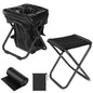 Liuwat 2-in-1 Collapsible Camping Toilet Stool Heavy-Duty & Easy Setup Portable Toilet for Camping Emergency Toilet Camping Toilets Portable Camping Stool for Hiking Fishing Gardening