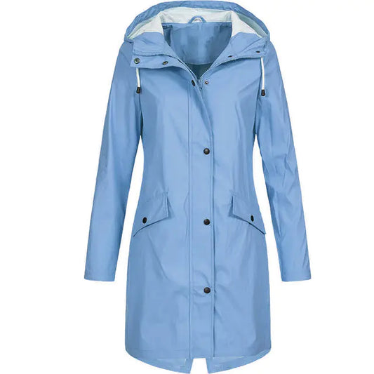 Women's Waterproof Windproof Hiking Rain Jacket Plus Size