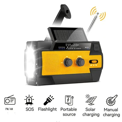 Emergency Crank Weather Radio with Flashlight & Charger