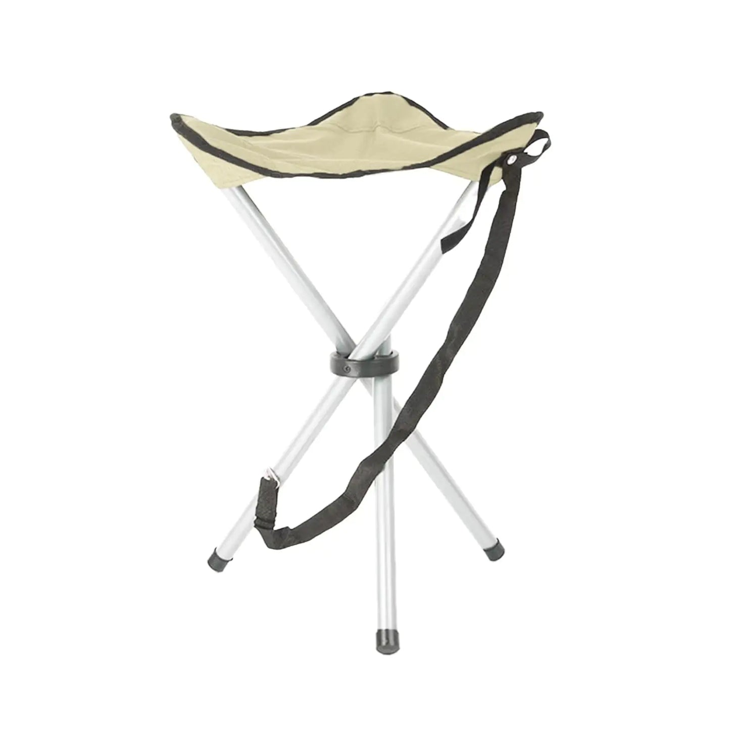 Folding Camping Stool16.5" Folding Camping ChairsPortable Tripod SeatOutdoor Travel Tall Chair for Camping Walking Hunting Hiking Fishing Mountaineering Picnic Beach BBQ Garden Lawn(apricot)