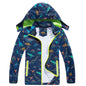 Ovovod Boys Rain Jacket with Detachable Hood Lightweight Raincoats for Kids Windbreaker