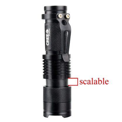 Dimmable Mini Spotlight Flashlight with Zoom Feature