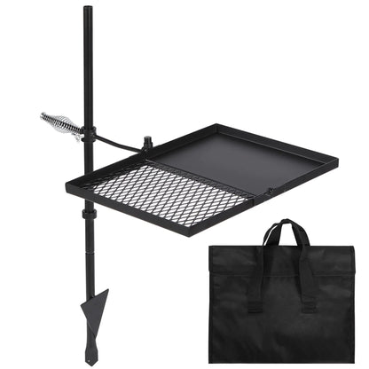 REDCAMP Folding Swivel Campfire Grill Portable Fire Pit Grill Grate Over Fire Pit Heavy Duty Steel Grate & Camp Fire Rack with Carrying Bag for Outdoor Camping Cooking